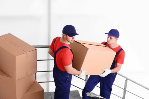 Office removals team preparing a business move in Kew