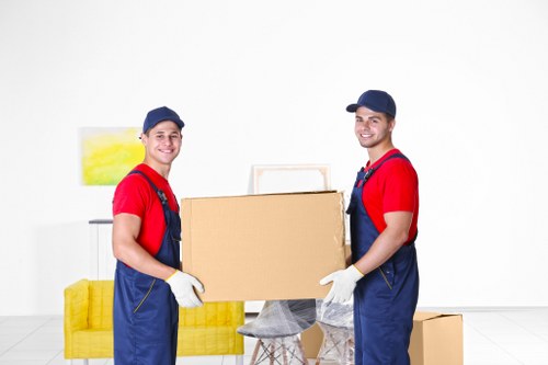 Removals van loading for a local move in Kew