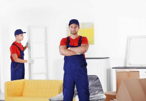 Careful handling of desks and office furniture during a Kew relocation