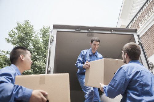 Commercial moving van assisting an office relocation in Kew
