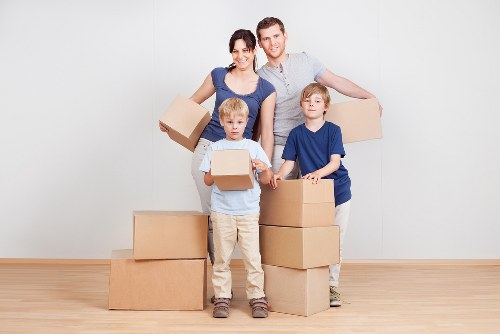 Local removals vehicle and moving crew supporting a Kew property move