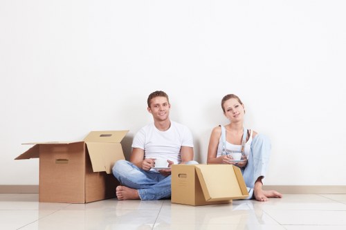 Residential moving help on a Kew street